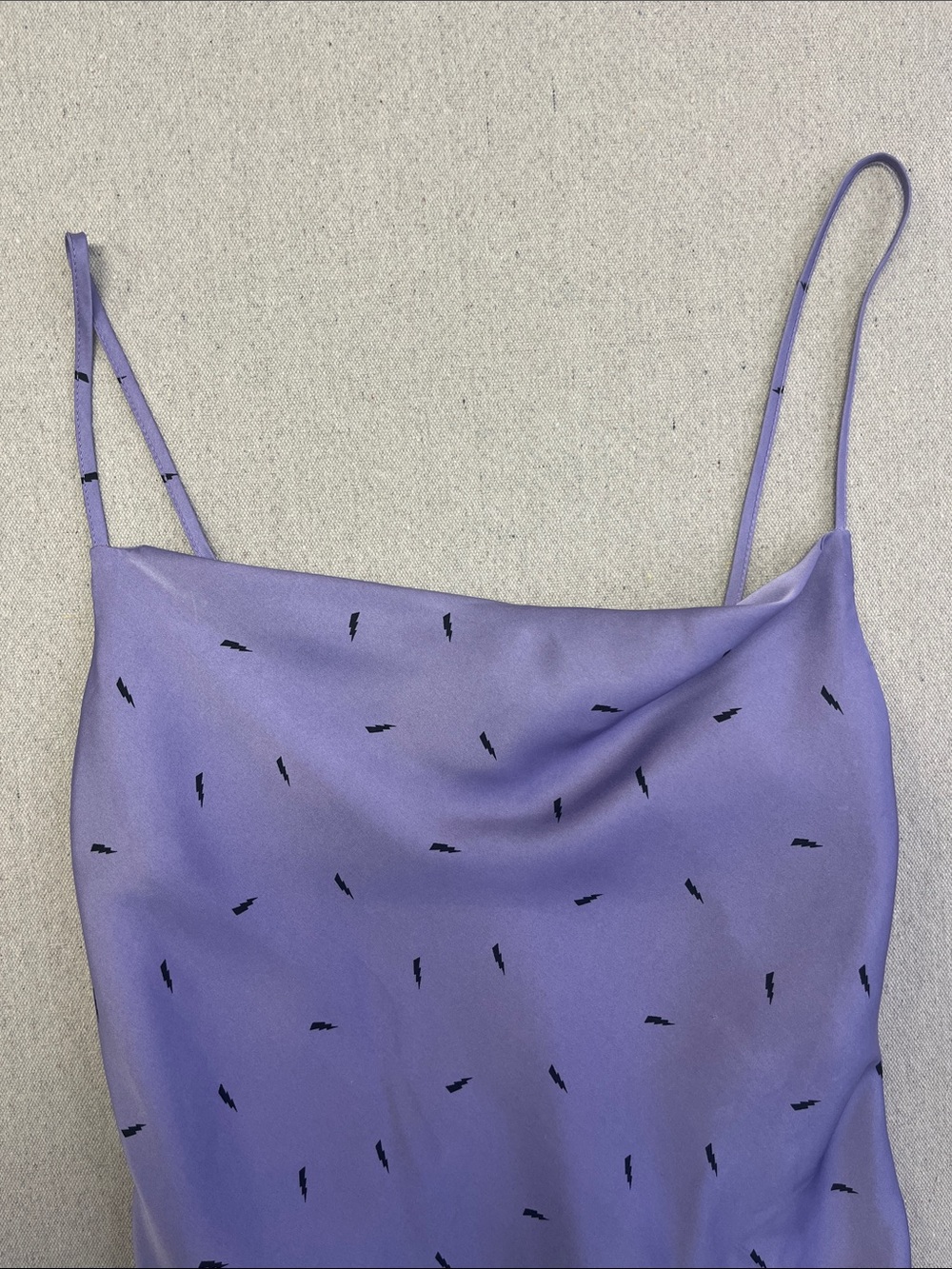 Forever 21 Lavender Satin Slip Dress Small Cowl Neck Mini Party Dress - Picture 14 of 14